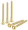 sourcing map Wood Screws M4 x 50mm Slotted Round Head Brass Self-Tapping Screw WoodWorking Screw 20 Pcs