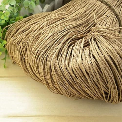 RAEF 500g 600meter Sommer Bast Garn Häkeln Natürliche Papier Stroh Fäden Handwerk Für DIY Stricken Hut Handtasche Geldbörse Korb Rattan Material
