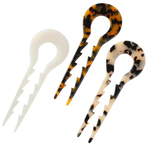 TYXHXTF 3 Piezas Horquilla en Forma de U, Pelo de Estilo Francés, Horquillas para El Cabello en Forma de U, para Mujeres Y Niñas