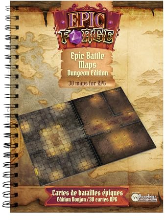 Epic Forge - Buch Spielbrett: Dungeons (305 x 420 mm) Format A3, rot und braun