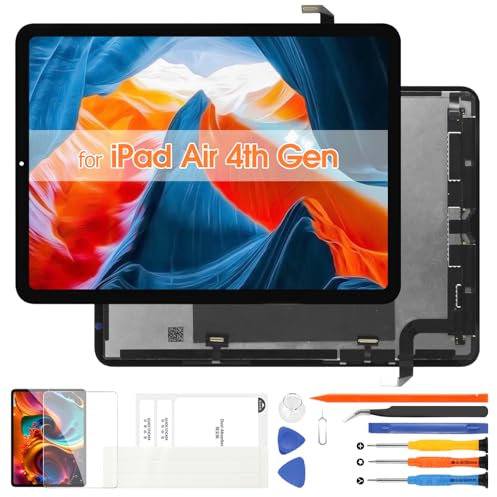 Pantalla para iPad Air 4 Generación LCD Display - para iPad Air4 2020 A2324 LCD para iPad Air 4 4th Gen Digitalizador Touch Screen Full Assemblage A2324 A2072 A2325 A2316 10.9'' (Negro)