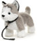 Uni-Toys - Husky grau, stehend (mit Leine) - 30 cm (Länge) - Plüsch-Hund - Plüschtier, Kuscheltier