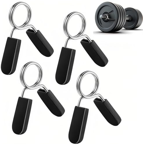 CATOR 4 Piezas Abrazadera para barra Cierre para barra, Barra para pesas de disco, Abrazaderas Mancuernas 30 mm, Pinzas para Barra Cierre Bloqueadores para Mancuernas y Barra