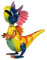 formano Metall-Figur Drache Wackel-Kopf 34 cm Gartenfigur Handbemalt Wackelfigur Bunt Lackiert Gartendeko Drachenfigur Outdoor Skulptur Terrasse Balkon
