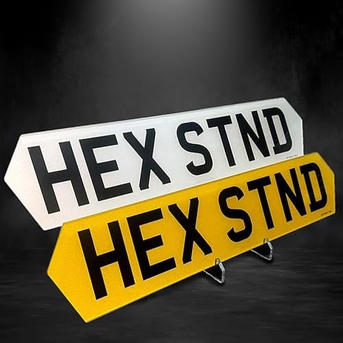 HEX Standard Front/Rear/Pair Lambo Style Plates - For Automotive, Home or Outdoor