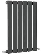 Anthracite Wall Mounted Horizontal 600x408mm Single Flat Panel Designer Radiator Perfect for Kitchen, Bathroom, Living Room