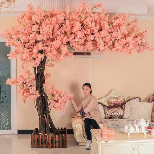 Albero di ciliegio artificiale, decorazione rosa intenso per interni e matrimoni, grande albero di ciliegio finto per esporre l'albero dei desideri