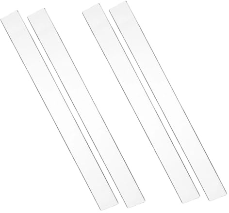 Mobestech 2 Paar Acryl Messstreifen zum Backen Teigdickenmesser mit Hoher Effizienz für Gleichmäßiges Ausrollen und Backzubehör für Präzises Teigrollen