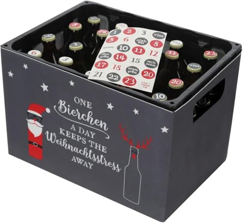Bastelset für einen Bierkasten-Adventskalender