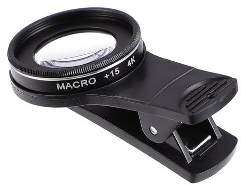 Beaupretty Objectif Résistant pour Téléphone Macro 37mm en 15x Portable l'usure Alliage D'aluminium Aviation Noir à Clip pour Photographie Mobile