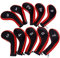 AKORD Unisex Adult Sports Protective Golf Iron Headcovers - Red/Black, N/A