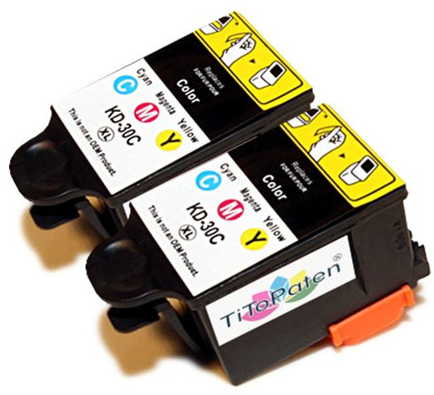 TiToPaten* 2X Kodak Nr. 30 passend für Kodak Hero 5.1 Kompatible Premium XL Druckerpatronen in Farbe Sehr Gute Laufleistung und Preiswert!