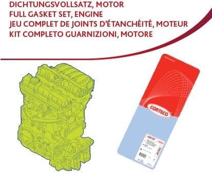Corteco 430241P Dichtungsvollsatz, Motor