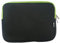 Emartbuy Black/Green 15-17 Inch Water Resistant Neoprene Soft Zip Case Cover Sleeve With Green Interior & Zip Compatible with Laptops Listed Below