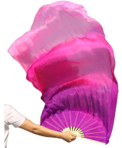 Winged Sirenny Bauchtanzschleier aus Seide, verstellbare Paare, 180 cm, Anbetungsflaggen, Luftschlangen (Wohlstand)