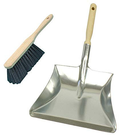 Brushmann Large Dustpan/Hand Shovel and Hand Brush Set (Soft Bristle)