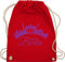 Turnbeutel Rucksack - Skyline Berlin Deutschland Germany - Unisize - Rot - beuteltasche stoff souvenir sport beutel tasche bag turnsackerl gymsack bags stofftasche rucksäcke rucksack. sportbeutel