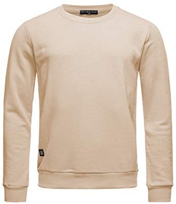 Red Bridge Herren Crewneck Sweatshirt Pullover Premium Basic,Beige-ii,M