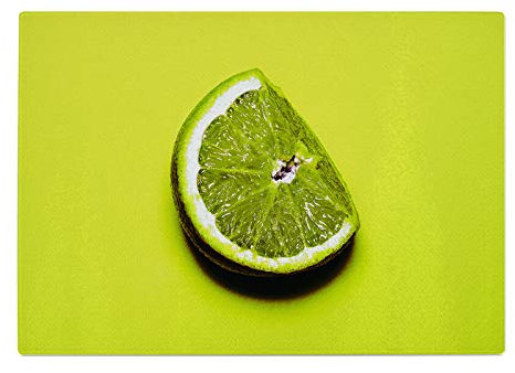 Green White Black Lime Cool Kitchen Worktop Protector Saver Glass Chopping Board