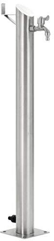 yorten Wassers?ULE Edelstahl Garten-Wassers?ULE Edelstahl Rund 95 cm Wasserzapfstelle Brunnen Wasserzapfs?ULE Silbern
