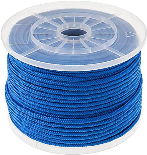 PrimeMatik - Mehrfädrigem PP geflochtenes Seil 100 m x 6 mm blau