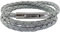König Design Lederkette Lederband Leder-Armband 3 mm Herren Halskette Hell-Grau 45 cm lang mit Hebeldruckverschluss geflochten