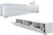 PLATAN ROOM TV Lowboard 140 cm Hängeboard Hochglanz Board Schrank Wohnwand weiß (Weiß matt/Weiß Hochglanz)