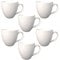 Doriantrade Kaffeebecher 6 Stück Porzellan, Kaffee-Tassen Groß, Kaffee Becher, Porzellantasse Harry 6er Set für Gastro & Haushalt, zum Bedrucken, Bemalen, Weiß, 400ml