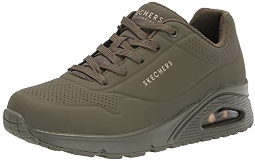 Skechers Femme Uno - Stand On Air Shoes, Olive, 35 EU