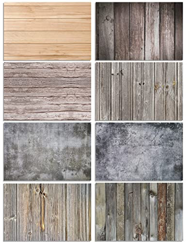 Fotografie Hintergrund, 57X87cm Fotohintergrund Papier Doppelseitiger Hintergründe für Gourmet, Kosmetik, Online Shops Produktfotografie, Lebensfotos, 4 Pack- 8 Muster #4