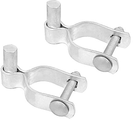 Aiwaiufu 2 Stück Kettenglieder für Zaunpfosten – verzinkter Stahl mit Zink-Pulver-Finish – Torscharnier – 3,8 cm