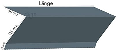 Ortgangblech Anthrazit/Natur Ortgangwinkel Alu Winkel Dachblech 2 Meter (200 mm, Alu Anthrazit)