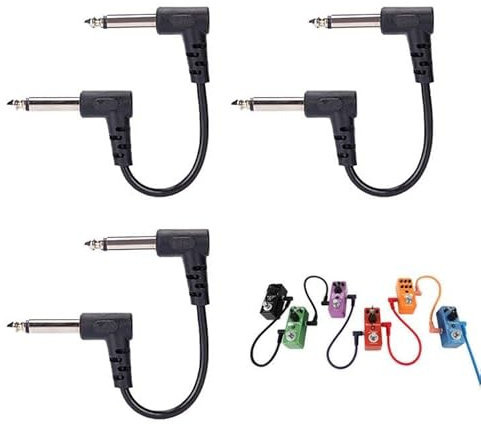 Guitarra Patch Cable, Cable Patch Para Guitarra, 3Pcs Cable De Conexión Para Guitarra, Cables De Instrumento, Cable Patch Para Guitarra 15cm Para Guitarra/pedal De Efectos