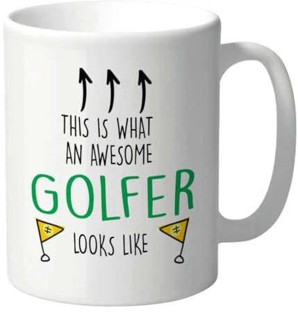 Wanky Candles Funny Golfer Mug, This is What an Awesome Golfer Looks Like Coffee Cup, Humorous Work Or Home Mug CMUG213