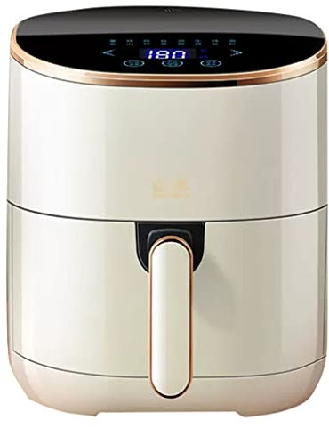 Freidora de Aire de 4.2L Hogar Compacto Multifuncional Horno Inteligente Freidora eléctrica sin Aceite Pantalla táctil LCD Memoria de Apagado 1500W (Color : White, Size : 4.2L)