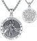Heiliger Christophorus Anhänger 925 Sterling Silber Saint Christopher Halskette für Herren Religiöser Talisman Schmuck für Herren Damen Freund Freundin, mit 55cm Kette