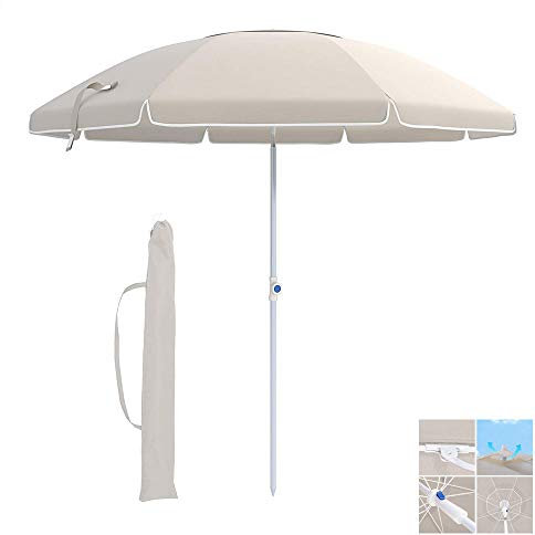 RALIRA Strand UV40-Schutz Wasserdichter runder Sonnenschirm Gartenschirm