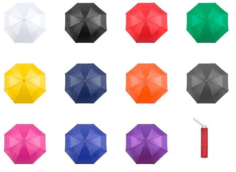 Genérico Lote 10 Paraguas Baratos Plegables para Bodas, Fiestas Eventos, Celebraciones