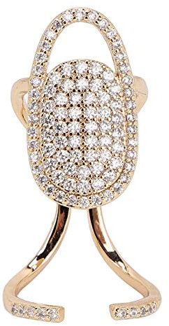 ANKROYU Nail Art Ring Set, Verstellbares Nail Art Ring Set, Niedlich Und Praktisch, Einfach zu Verwenden, Sicheres Material(Gold)