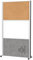 MAUL Trennwand MAULconnecto 180x100cm | Raumteiler für Büro und Schreibtisch | Freistehender Raumtrenner mit Rollen | Ideal als Sichtschutz und Schallschutz | Kork + Whiteboard + Akustikvlies