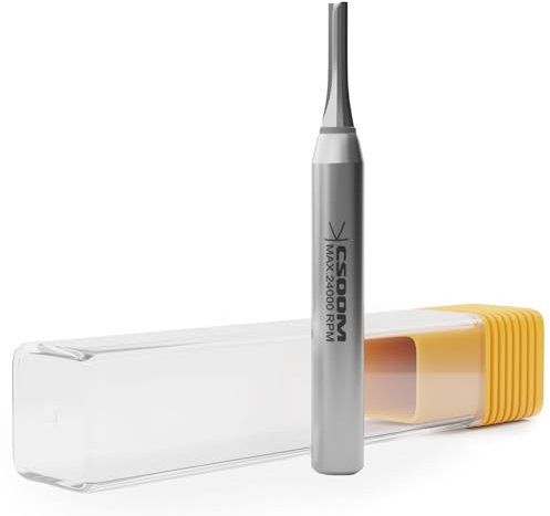 CSOOM TCT-Professional Fresa de ranura de 8 mm, fresadora recta de metal duro CNC, fresadora de madera, adecuada para recortar y fresar ranurado de 3 mm,TCT 8*3