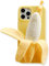 SGVAHY Banana Phone Case for iPhone 13 Pro Max - Cute, Kawaii, Funny Silicone Non-Slip Shockproof Protective Cover