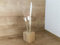 Flowerbar Cube | Massiver Holzblock mit getrockneten Blumen | Dekoelement, Unikat, Dekoration, Trockenblumen & edle Eiche (Zuckerwatte)