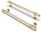 FURNIWARE Pack of 10 Cabinet Handles, Knurled Cabinet Pulls Hardware Drawer Pulls, Kitchen Cabinet Door Handles Pull, 192mm(7.6 Inch) Hole Center Gold + Oxidized Bright Gold