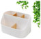 Wanfoou Schreibtisch Organizer, 5 Fächer Bambus Büro Organizer, Multifunktional Aufbewahrungsbox, Desk Organizer, für Smartphones, Stifte, Kosmetika, Kleine GegenstäNde Verwendet Werden