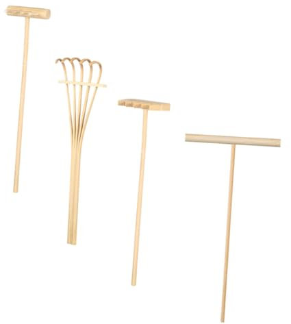 FONDOTIN Sand Pit Toys for Boys and Girls 4pcs Zen Rakes Set Sand Table Accessories Mini Rake Toys for Home Decor