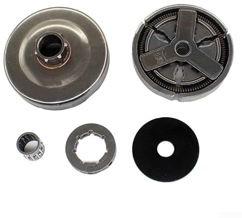 HpLive Kit de embrague de motosierra para motosierra china 4500 5200 5800 para 45 cc 52 cc 58 cc para TA*RU-S MT-9999, borde de tambor de embrague de embrague .325-7T rodamiento de aguja
