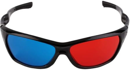 Black Adult Black Frame Red Blue 3D Glasses for Dimensional Anaglyph Movie Game