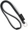 webbomb® Tubular Lanyard zweifarbiges Schlüsselband - rund weich und lang mit Sicherheitsverschluss und Schlüsselring als Schlüsselanhänger Key Chain für Ausweis Handy Schlüssel (schwarz)