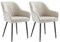 SONGMICS Esszimmerstuhl 2er Set, Küchenstuhl, Sessel, Samt, Polsterstuhl mit Armlehnen, Loungesessel, bis 120 kg belastbar, Metallbeine, für Esszimmer, Küche, cappuccinobeige LDC087W12
